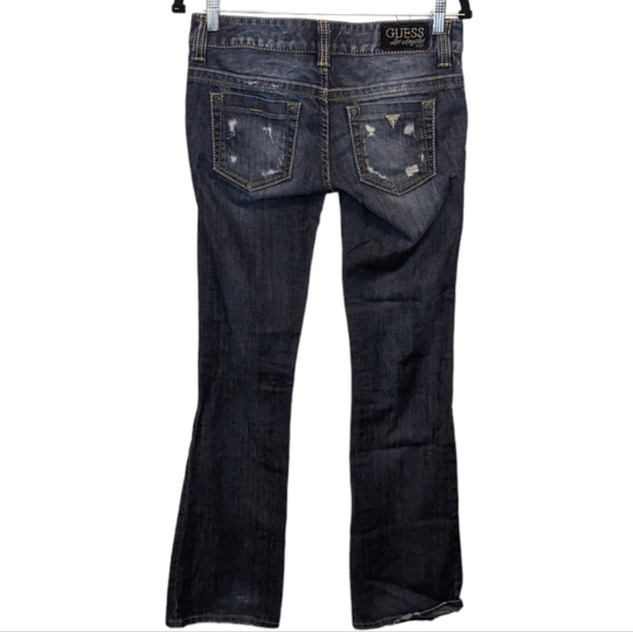 Guess Women’s Daredevil Bootcut Distressed Jeans Size 27 👖🔥 - Picture 3 of 16